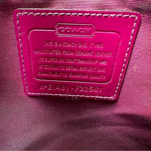 Coach Patent Leather Peyton Tote in Fuchsia - Picture 4 of 15